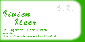 vivien kleer business card